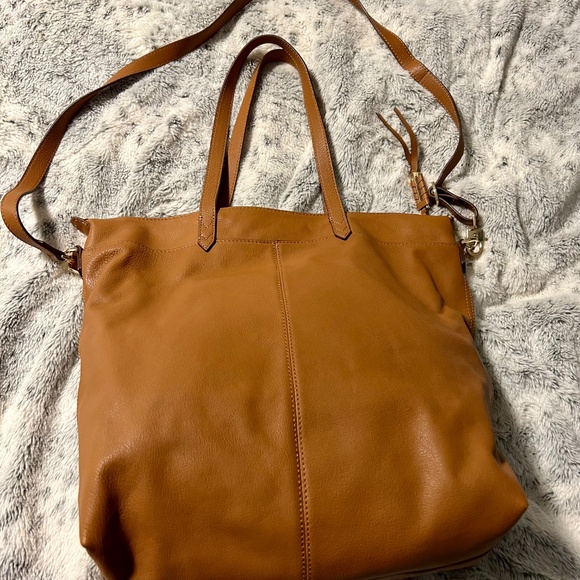 STELLA & DOT Covet Kensington leather tote bag in 'saddle' brown - Picture 5 of 6